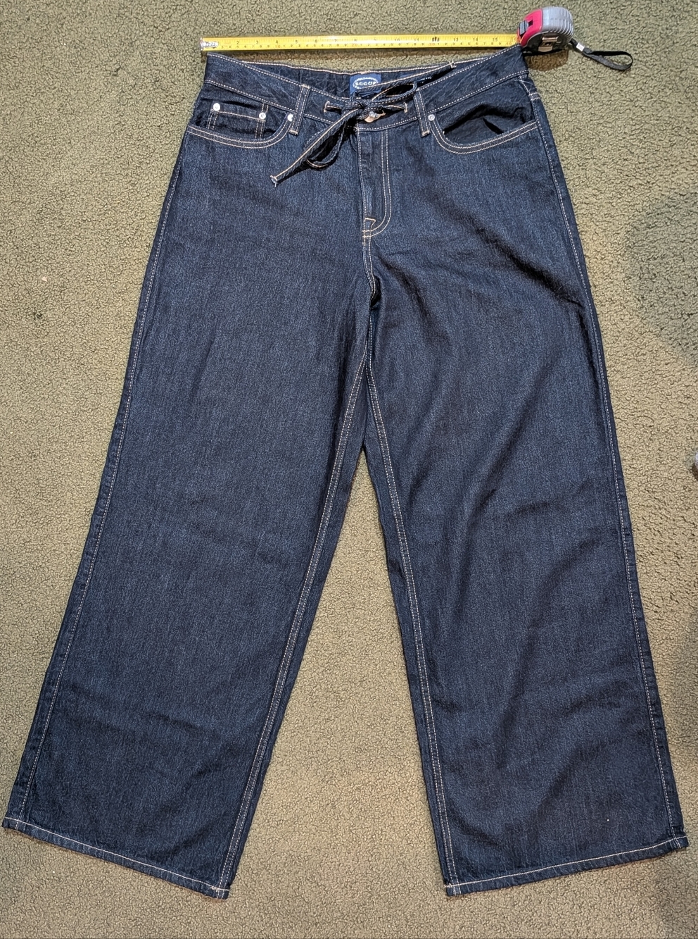 Women's Dark Blue Wide-Leg Jeans